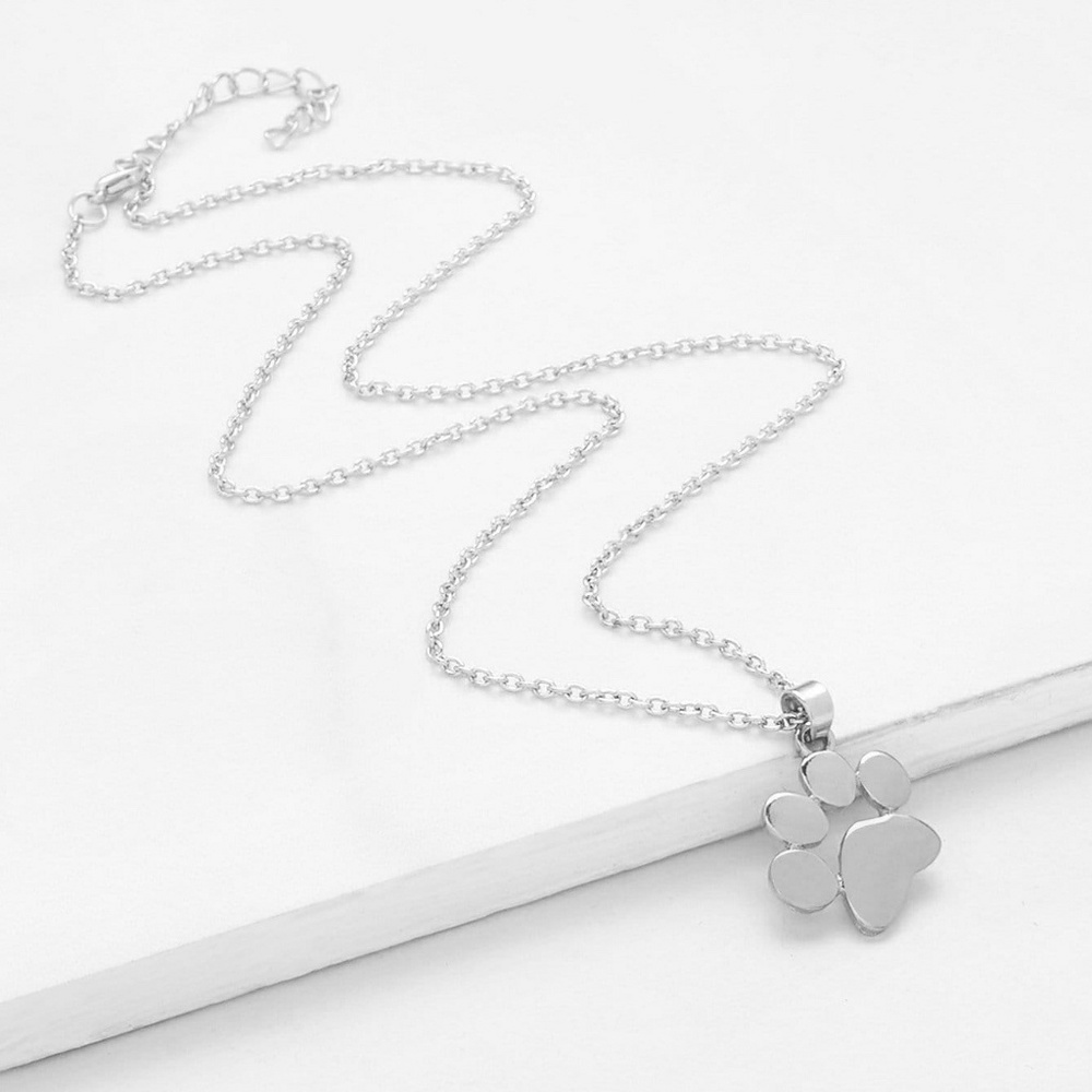 Dog Lover Silver Paw Chain